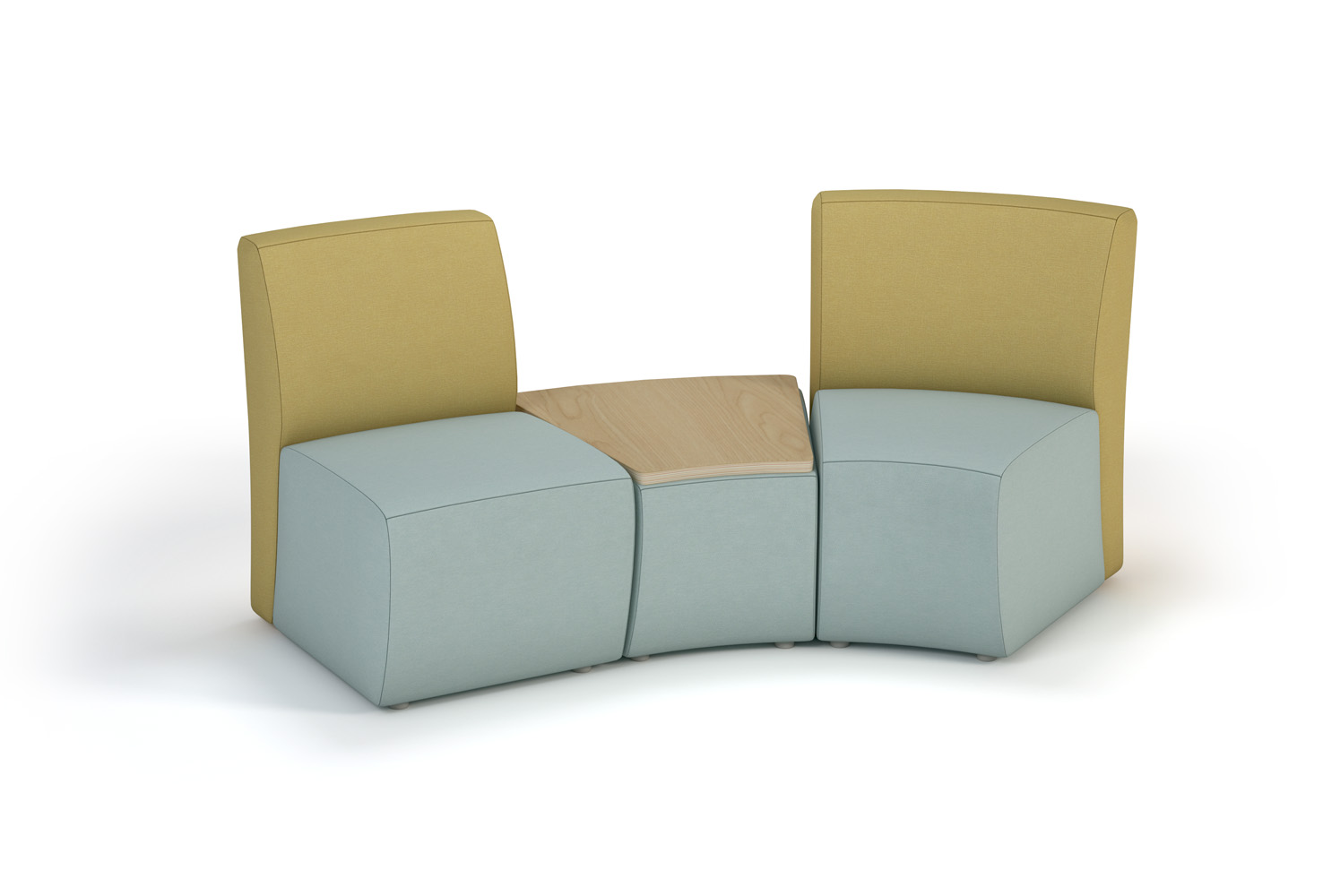 Brighton Jr. Straight Lounge with Curve Table