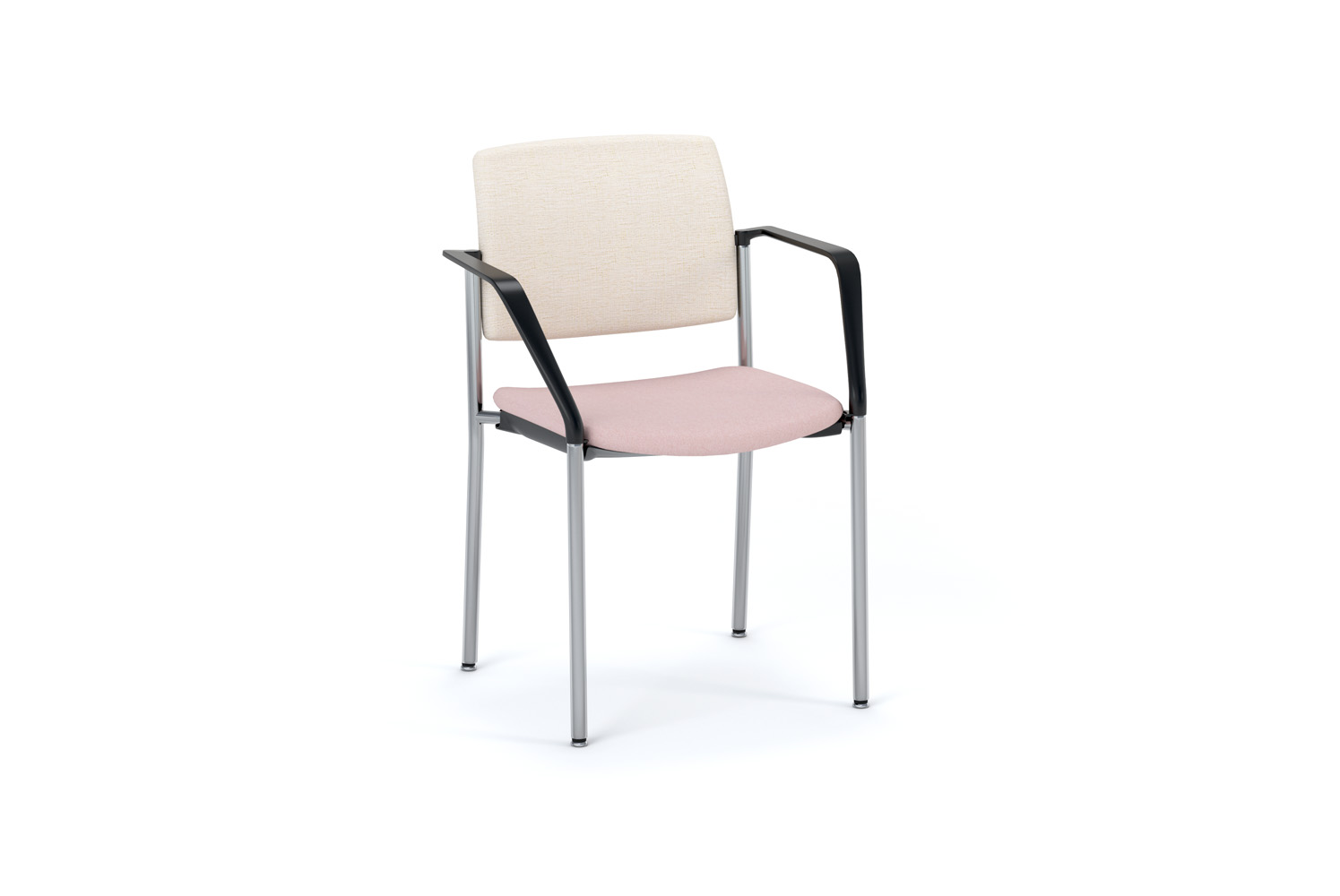 Bruno Mid Width Arms, Upholstered Seat, Wood Back