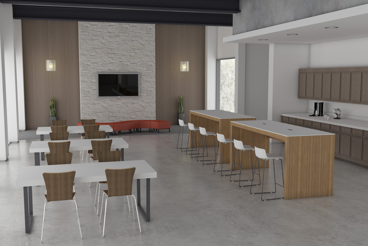 Corporate Cafe Environment with Parma, Vesper, Benton and Rola