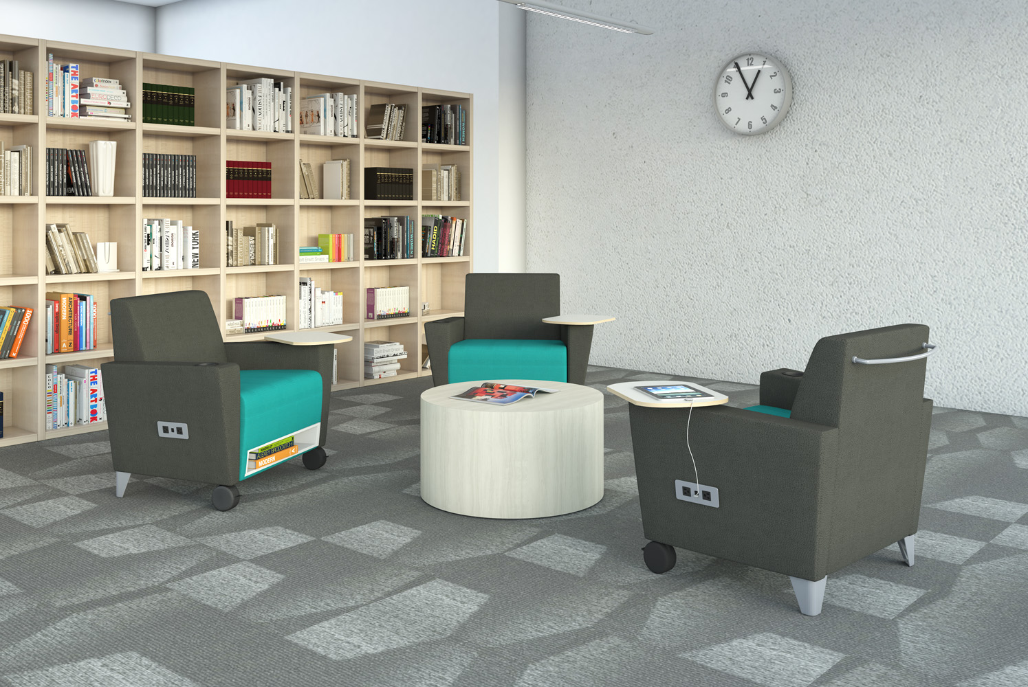 Flair Library environment with Cube Plus occasional table
