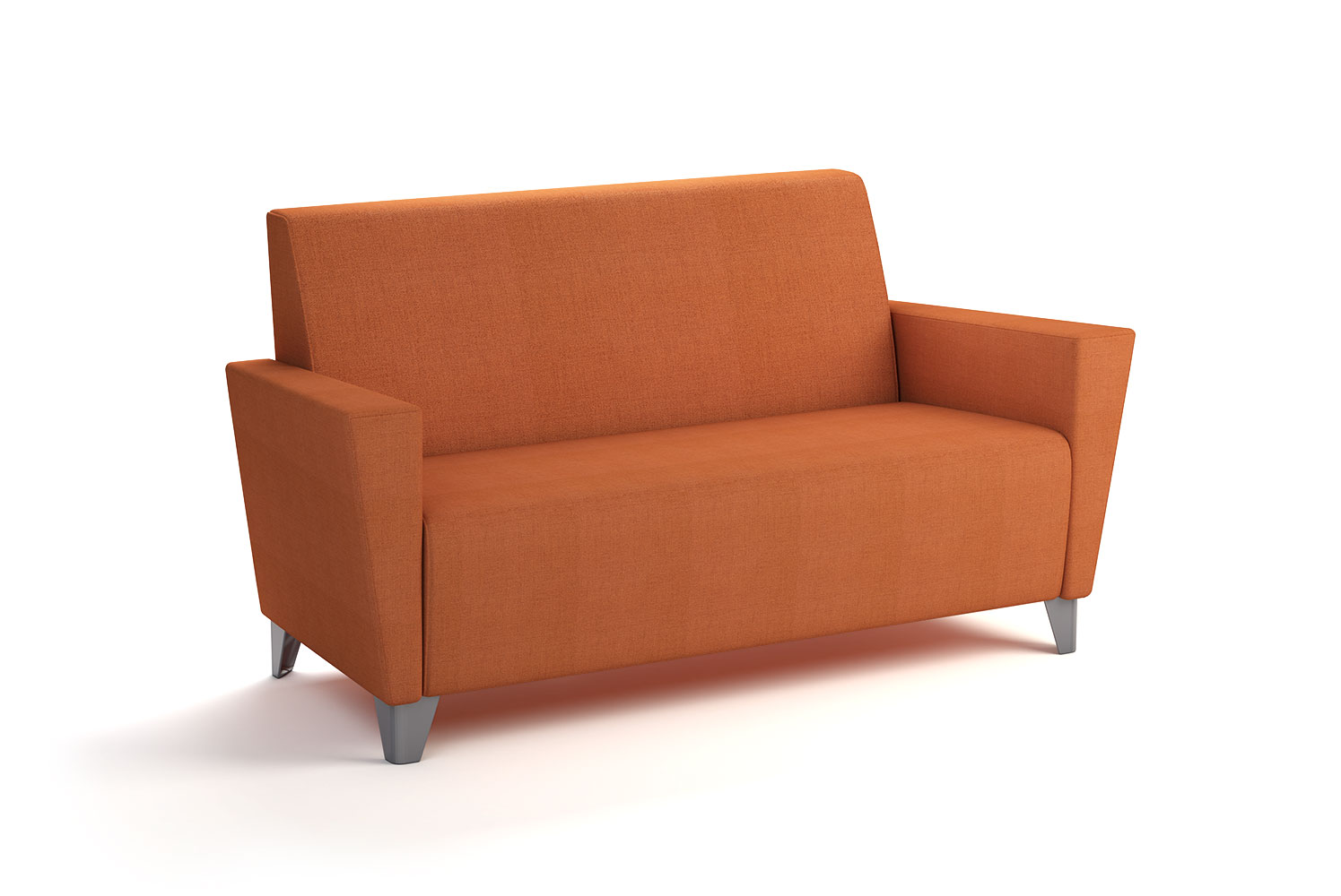 Flair two seat lounge in orange fabric color