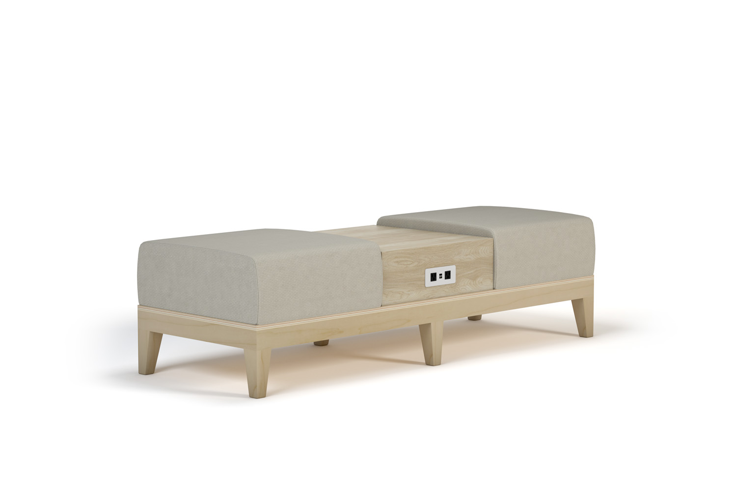Ojai Two Seat Bench with Center Online Table