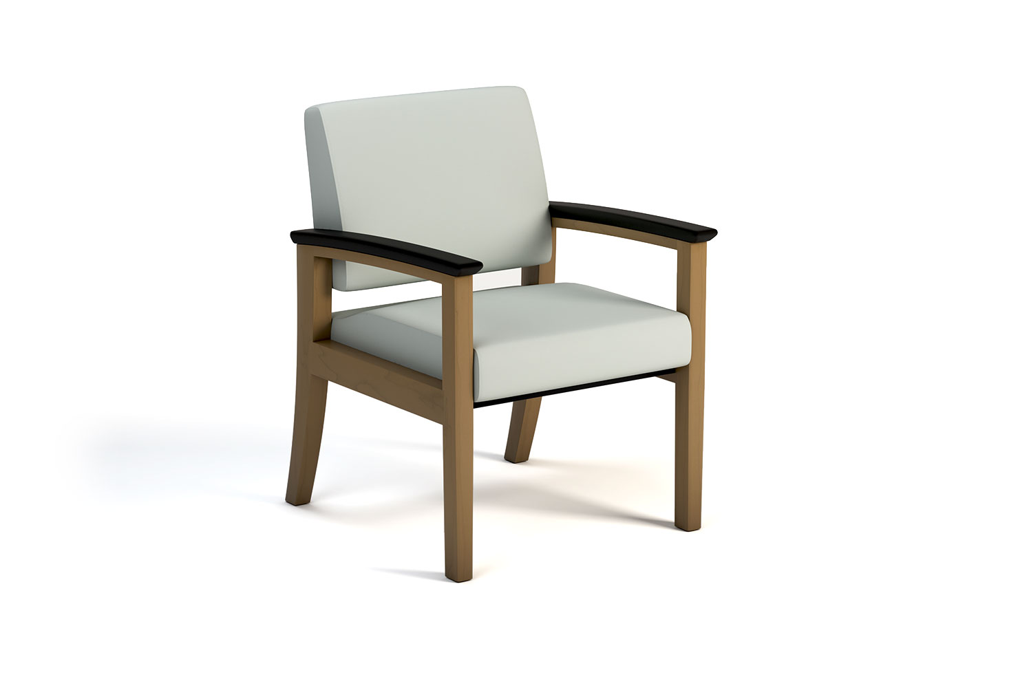 Ventura, Wood Arm Chair, Green Fabric