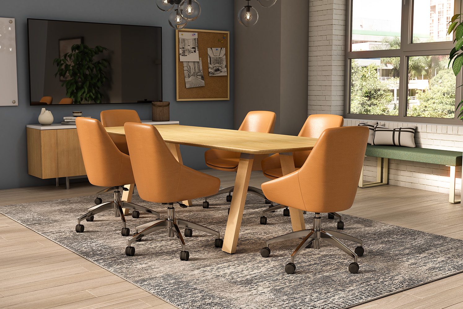 Aspen Conference Table with Carlton Swivel Chairs Conference Environment