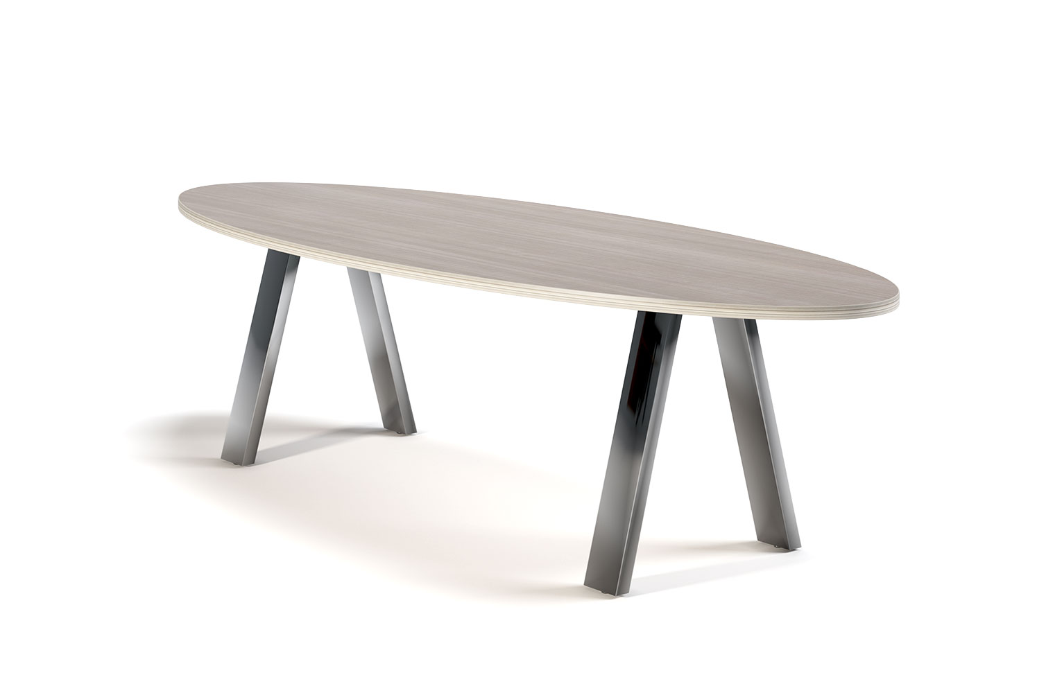 Aspen Oval Conference Table Cafe Height