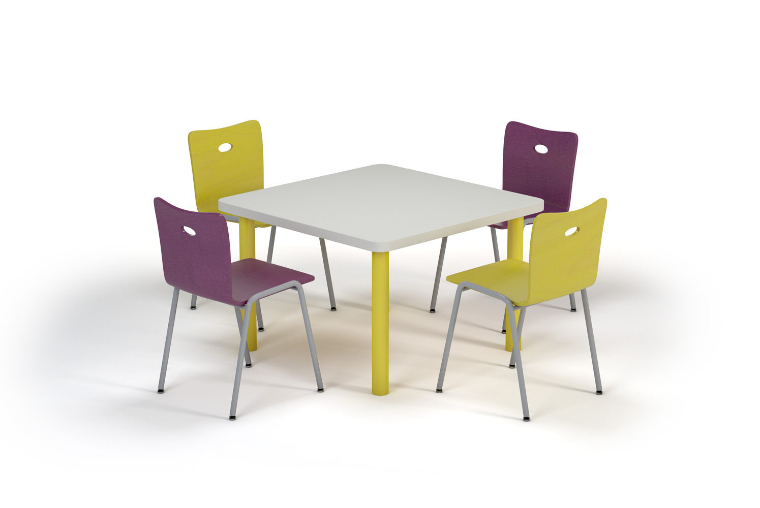 Benton Jr chairs with Post jr table
