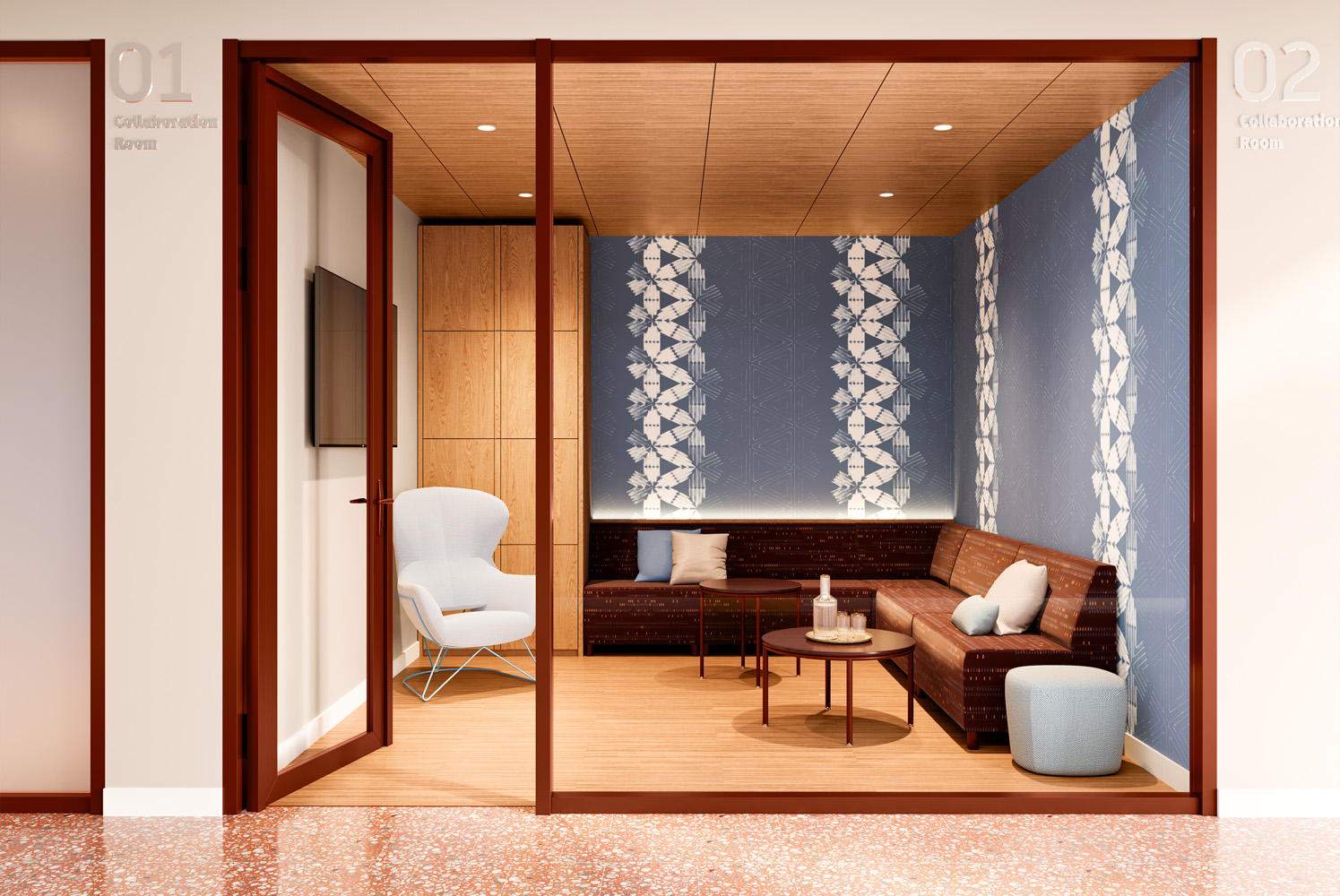 Raven Modular with Charllote Lounge and Vella Ottoman Room Environment