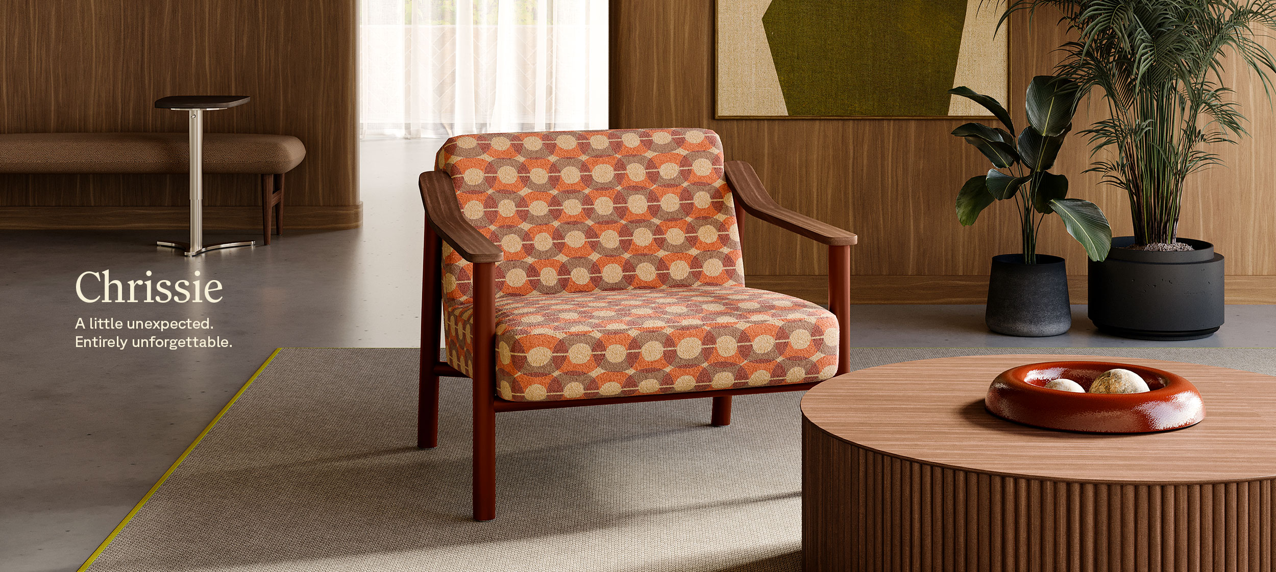 Chrissie Lounge with Cube Plus Occasional Table