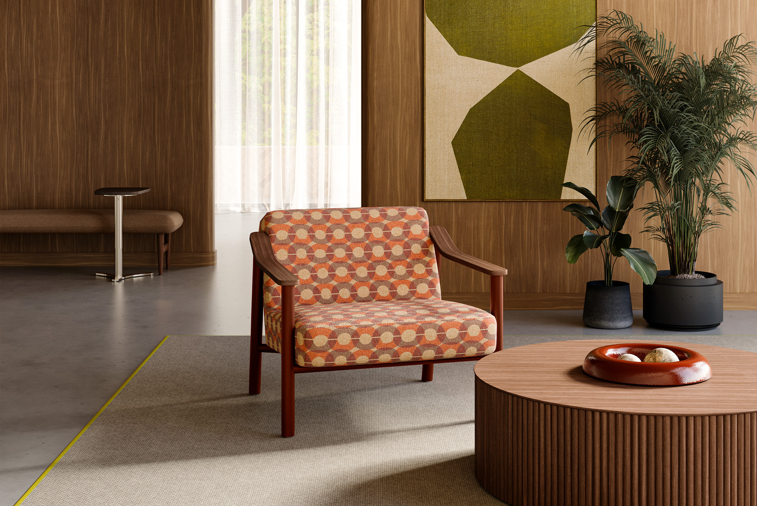 Chrissie Lounge with Cube Plus Occasional Table Environment