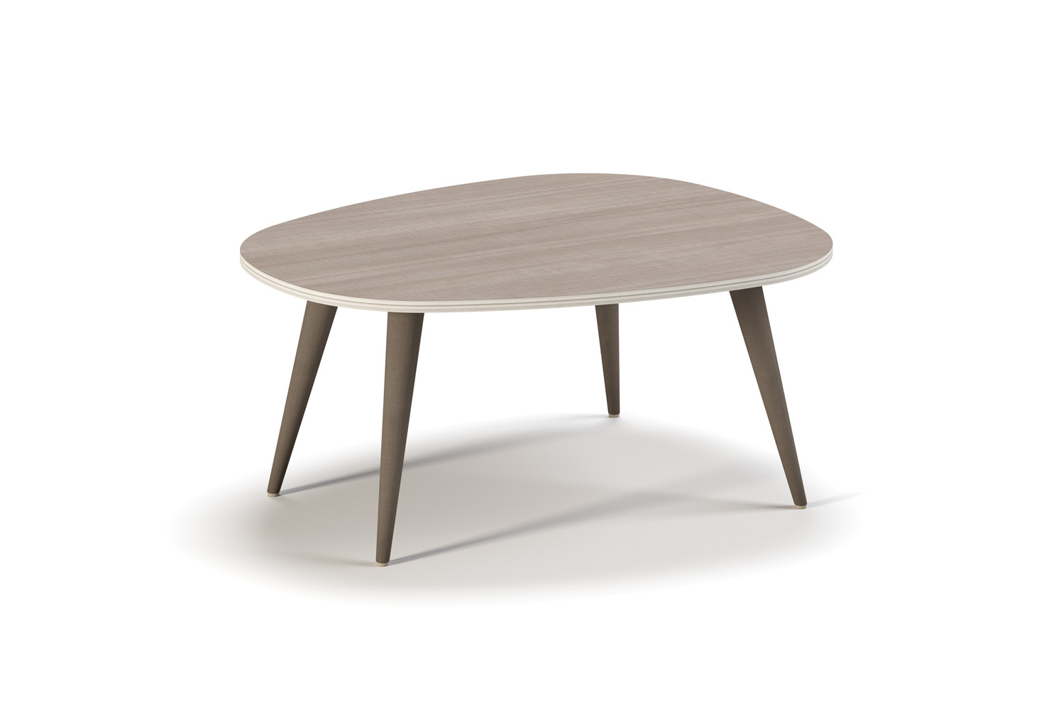 Hermosa Occasional Table 36x30 Pebble Top Wood Legs