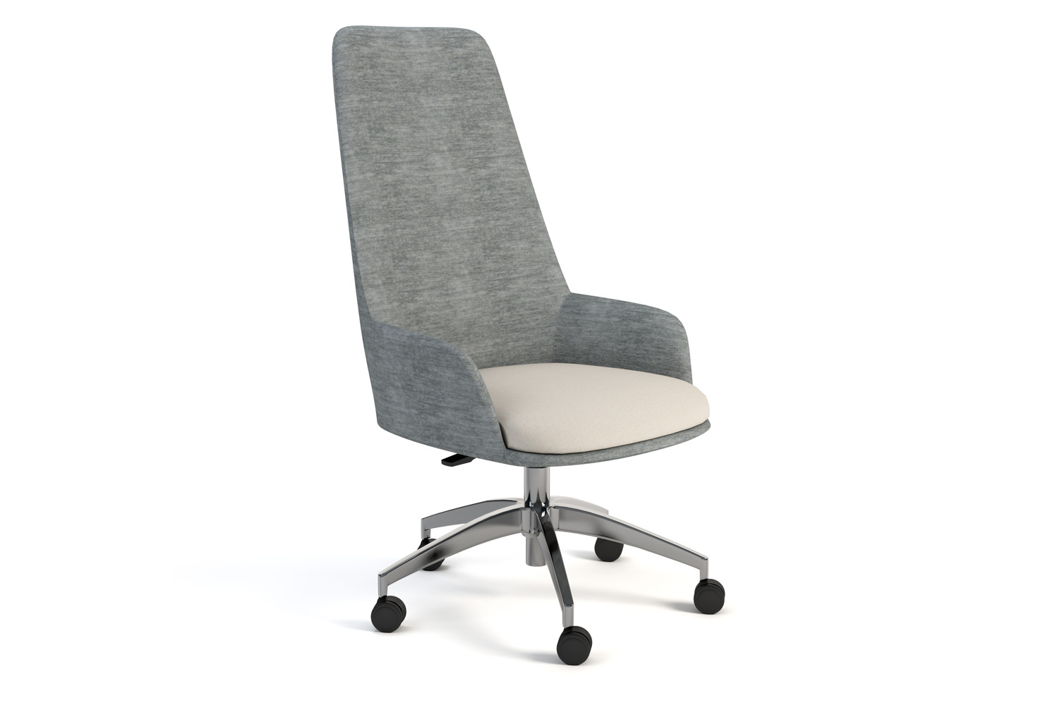 Logan 2 Fabric High Back 5-Star Swivel Base with Casters