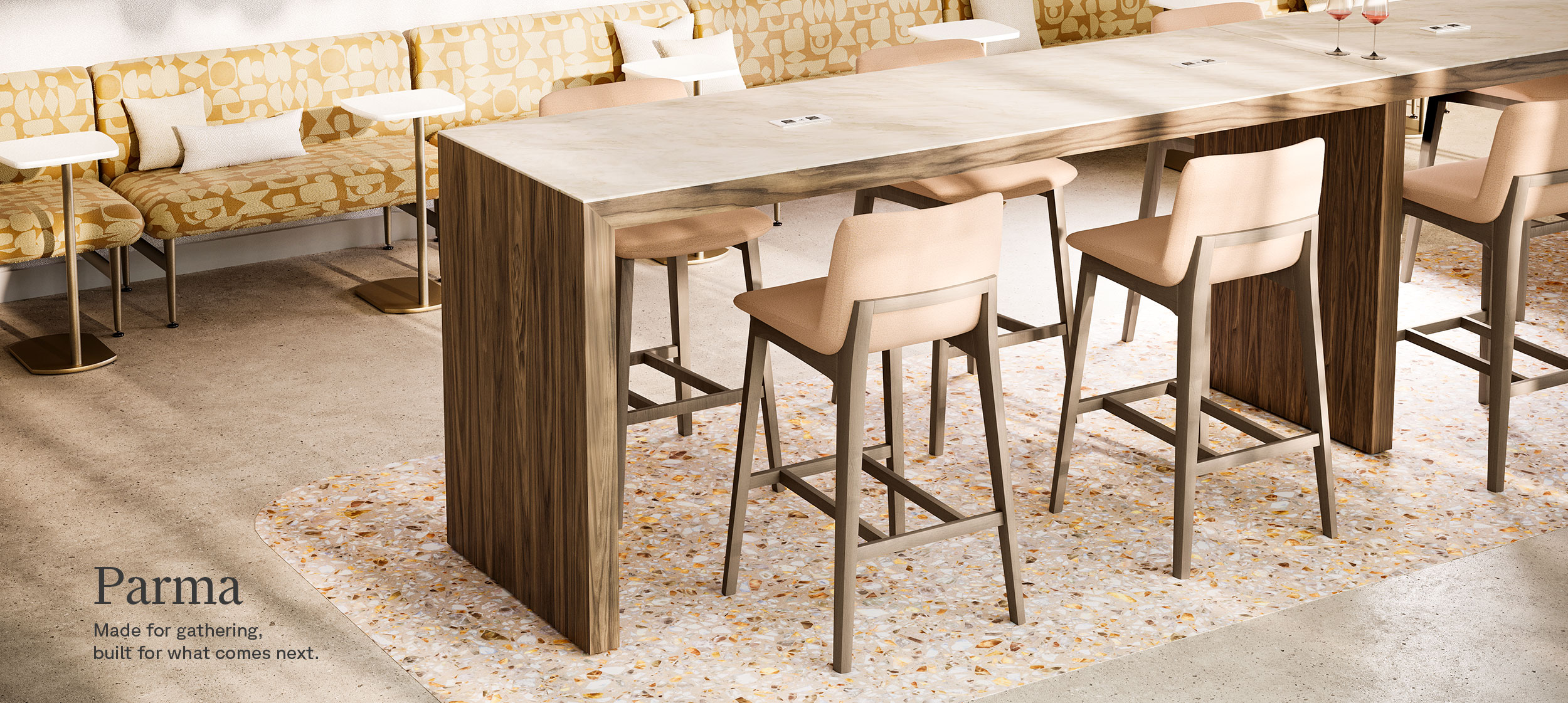 Parma Table with Addy Stools