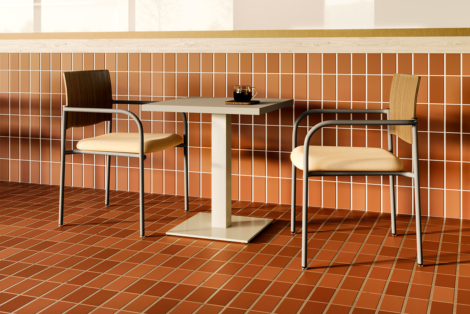 Teriana Chairs with Monaco Table Cafe Environment